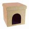 Pet Adobe Pet House Ottoman with Collapsible Multipurpose Bed and Footrest for Cat/Small Dogs (Microsuede Tan) 676140QYP - alternate 4